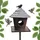 Relaxdays Vogelfutterhaus mit Ständer, Gusseisen, Futtersilo, Garten & Terrasse, Wildvögel füttern, Vogelhaus,