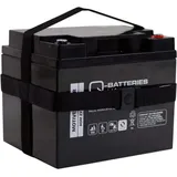 Quality Batteries Q-Batteries AGM Rollstuhl Scooter Batterie mit Tragegurt