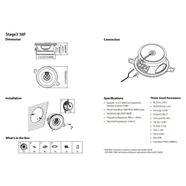 JBL STAGE 3 GEN2 38F 89mm 2-Wege Koaxiallautsprecher