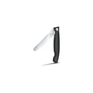 Victorinox Picknickmesser 11 cm | Kompaktes Klappmesser mit Wellenschliff für unterwegs Schwarz