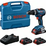 Bosch GSB 18V-55 Professional inkl. 3 x 4 Ah + L-Case 0615A5002V