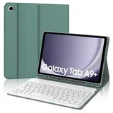WAVATA Tastatur für Samsung Galaxy Tab А9+ 2023 11 Zoll, Hülle mit Tastatur für Samsung Tab A9 Plus 2023 Magnetische Bluetooth Abnehmbare QWERTZ Layout, Dunkelgrün