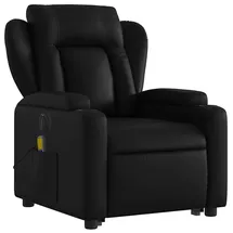 vidaXL Massagesessel mit Aufstehhilfe Kunstleder 149,5 x 78 x 0 cm Schwarz elektrisch