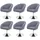 MCW 6er-Set Esszimmerstuhl MCW-F19, Küchenstuhl Drehstuhl Loungesessel, drehbar höhenverstellbar ~ Stoff/Textil dunkelgrau