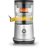 CASO CP 440 Lift Inox - elektrische Zitruspresse aus Edelstahl, BPA-Frei, Universal-Presskegel für alle Zitrusfrüchte, Zitronenpresse, Orangenpresse, Saftpresse, Juicer, spülmaschinengeeignet