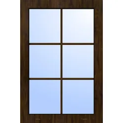 Fenster Festverglasung FRANZ 2-fach Verglasung  Nussbaum holzähnlich Festverglasung