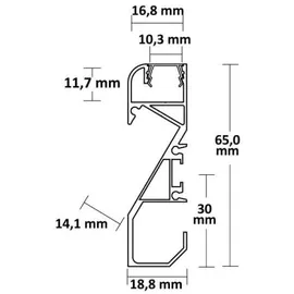ISOLED LED Sockelleistenprofil HIDE BOTTOM Aluminium 200 cm 1 Stück Weiß