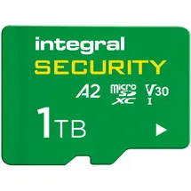 Integral 1TB High Endurance microSD Card, UHS-I V30 U3 A2, 4K für CCTV, Dashcams, Heimsicherheit, Babyphones und Bodycams, bis zu 190 Stunden Überschreiben und 193.000 Stunden Aufzeichnung