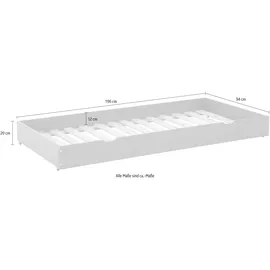 OTTO home Schubkasten OTTO HOME "Alpi", weiß, B:90cm H:20cm, Massivholz, Schubladen, Schubkasten, passend für das Etagenbett der Serie Alpi, aus massivem Kiefernholz