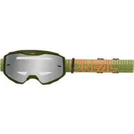 O'Neal B-10 Striped Offroad-brille - Green/Orange