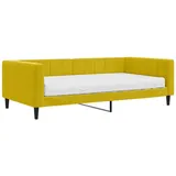 vidaXL Bett Tagesbett mit Matratze Gelb 100x200 cm Samt gelb 200 cm x 100 cm