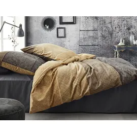 IRISETTE Edel-Feinbiber Braun-Grau 135 x 200 cm + 80 x 80 cm