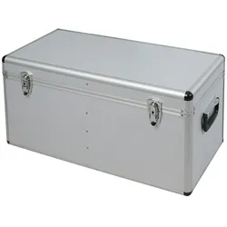 Alurahmen-Transportboxen, 65 Liter, LxBxH 680 x 310 x 320 mm, Farbe silber, abklappbare Tragegriffe, abschließbar