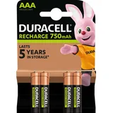 Duracell Rechargeable Micro AAA 750mAh, 4er-Pack