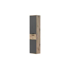 xonox.home Mason Hochschrank 37 x 152 cm Basalt Grau Kunststoff
