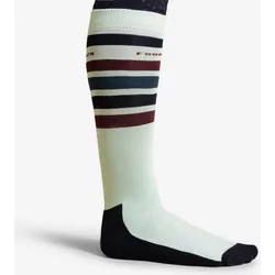 Reitsocken SKS100 Erwachsene grün/bordeaux gestreift EINHEITSGRÖSSE