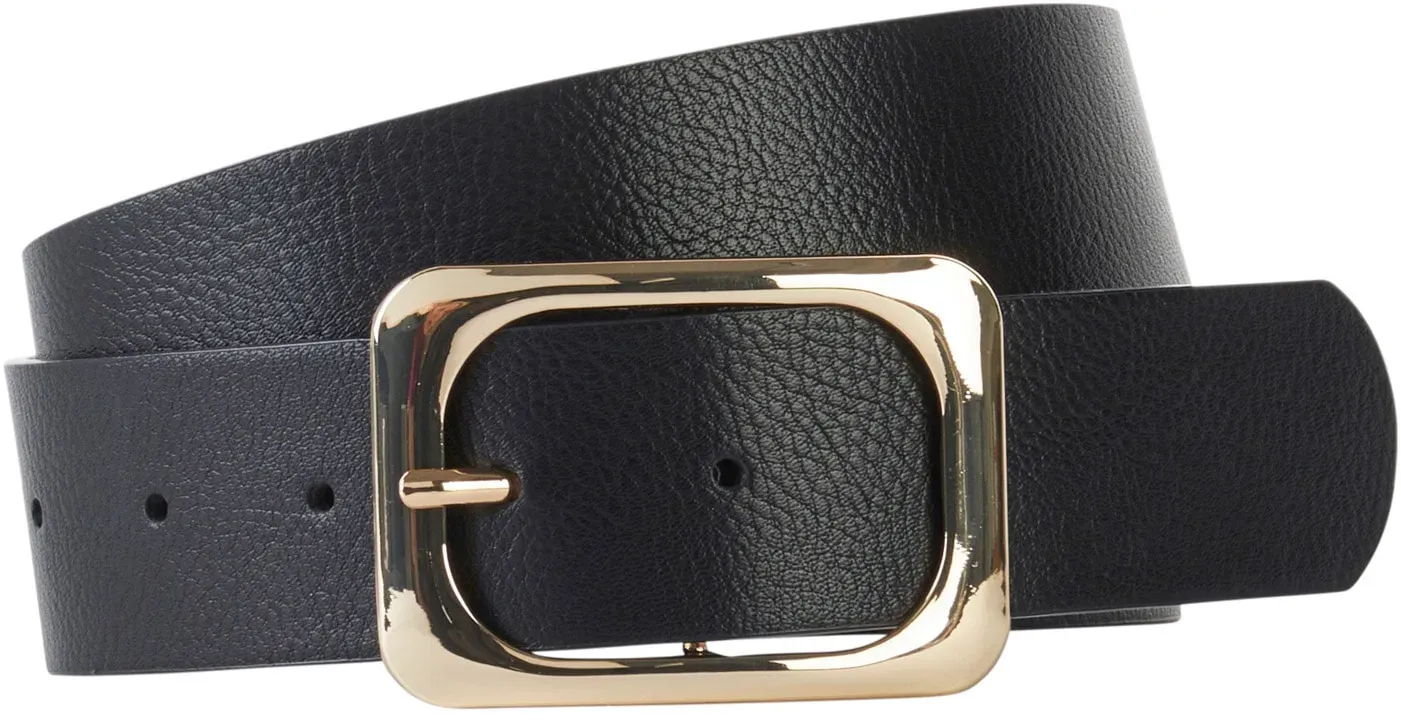 Hüftgürtel BONPRIX, Damen, Gr. 110, schwarz, Obermaterial: 100% Polyurethan, Gürtel Hüftgürtel, aus Polyurethan, angenehme Passform, in Lederoptik