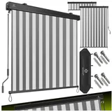 Kesser Aluminium Senkrechtmarkise 140 x 250 cm grau