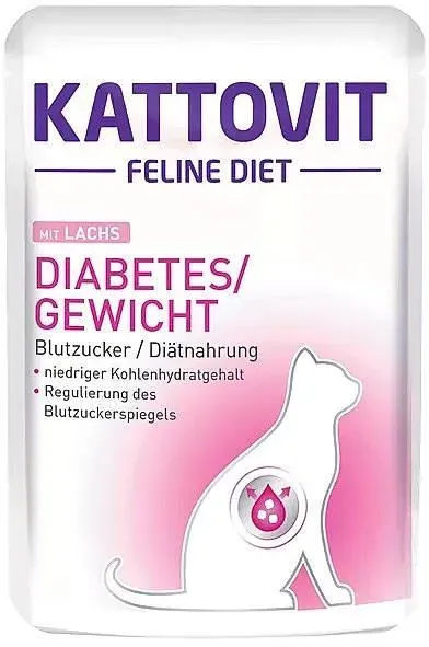 Kattovit Diabetes/Fettlachs 85g Beutel (Rabatt für Stammkunden 3%)