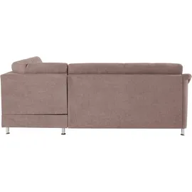 Home Affaire "Cardoso L-Form", braun (cappuccino), B:250cm H:90cm T:175cm, Struktur imprägniert (100% Polyester);Luxus-Microfaser ALTARA NUBUCK (100% Polyester);Struktur (52% Polyester, 35% Polyacryl, 13% Baumwolle);Luxus-Microfaser weich (90% Polyester,