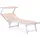 Rebecca Mobili Sonnenliege 186 x 61 x 38 cm Beige