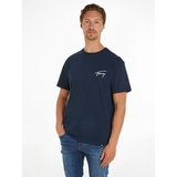 Tommy Jeans T-Shirt »TJM REG SIGNATURE TEE EXT«, mit aufgesticktem Signatur-Logo, blau