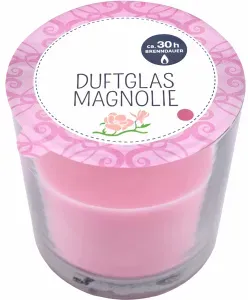 Duftkerze im Glas, Qualitätskerze mit ca. 30 Stunden Brenndauer, Duft: Magnolie