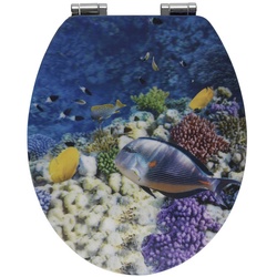 WENKO WC-Sitz »Fish«, MDF, oval,  mit Softclose-Funktion - bunt
