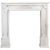 Mobili Rebecca Rebecca Mobili Kaminkonsole Shabby, dekorative Kaminumrandung aus Holz, Grau, Vintage Design, Wohnbereich - 100 x 105 x 21 cm (HxLxB) - Art. RE4863