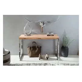 FineBuy Konsolentisch 120 x 45 x 75 cm beige