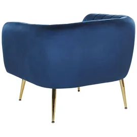 Beliani Sessel, Blau, Textil, 1-Sitzer, 85x72x62 cm, Wohnzimmer, Sessel, Polstersessel