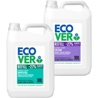 ECOVER Universalwaschmittel Flüssigwaschmittel 5L + Colorwaschmittel 5L