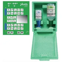 PLUM SAFETY APS plum Augennotfallstation 1x200 ml pH Neutral,1x0,5l Augenspül.