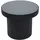 Svita MIGUEL Beistelltisch mit Glas Coffeetable Couchtisch klein rund Schwarz/Schwarz