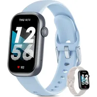 BOALZETD Smartwatch mit Telefonfunktion 1,47 Zoll Fitnessuhr mit Herzfrequenz, SpO2, Schlafmonitor und Sportmodi - Blau