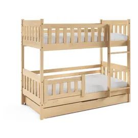 masseno Etagenbett Lucia 80 x 160 cm Kiefer massiv braun