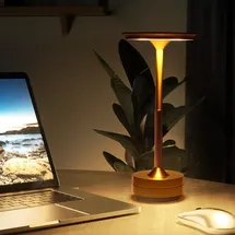 SUNJULY Nachttischlampe Gold