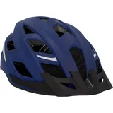 Erwachsene Fahrradhelm, Radhelm, Cityhelm Urban Plus Boston, L/XL, 58-61cm, blau, mit integriertem LED-Rücklicht, dunkelblau