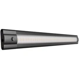 ledscom.de LED Unterbauleuchte SIRIS, 30cm, flach, schwarz, 4 W, 368lm, warmweiß