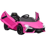 aiyaplay Kinder Elektroauto 12V Kinderauto mit 2,4G Fernbedienung, Musik, Rosa