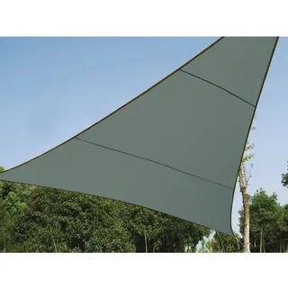 Perel Sonnensegel Grün-Grau Dreieckig 3,6 x 3,6 x 3,6 m