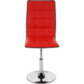 Mendler Esszimmerstuhl HWC-C41 Kunstleder rot 2er Set