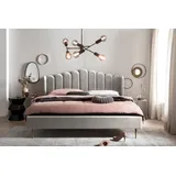 SalesFever Muschelbett 180 x 200 cm Beige/Gold