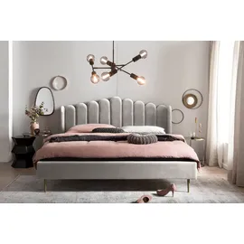 SalesFever Muschelbett 180 x 200 cm Beige/Gold