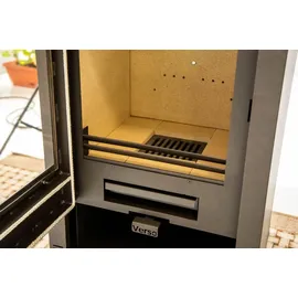 DanDiBo Ambiente Verso Theia Kaminofen Stahl Schwarz/Abdeckplatte Glas