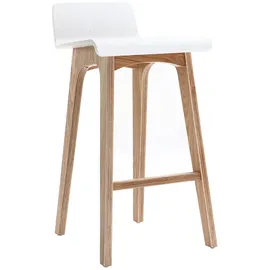 miliboo Barstuhl aus Holz 65 cm Weiß