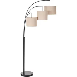 Stehlampe CARONI Leinen Beige
