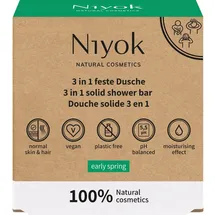 Niyok 3in1 Feste Dusche Körper + Haare + Gesicht 80 g