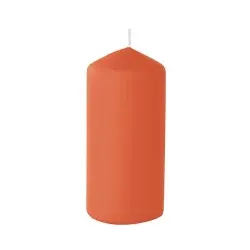 DUNI Stumpenkerzen 165654 , 1 Karton = 2 x 6 Stück = 12 Kerzen, matt mandarin