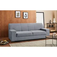 2-Sitzer DOMO COLLECTION "Ledas kubisch und komfortabel, flache Armlehnen, eleganter Fuß", grau, B:210cm H:83cm T:88cm, Sofas, in vielen Farben erhältlich